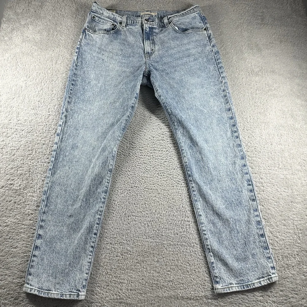 Levi's Jeans Middy Straight 32x30 Acid Wash Stretch Retro‎ Light Wash